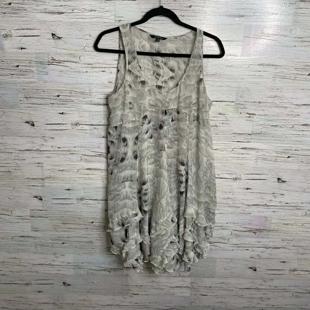 Portmans black  gray sheer dress size 12 sleeveless